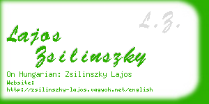 lajos zsilinszky business card